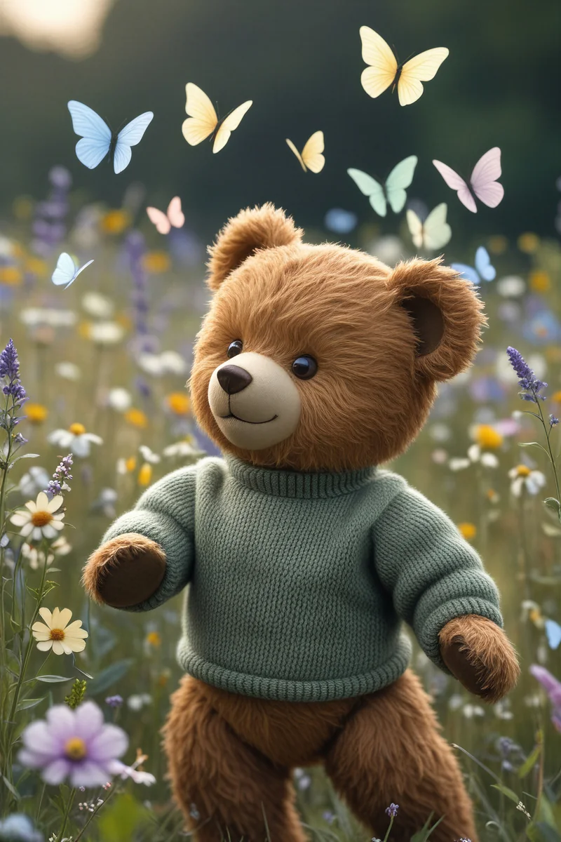 Theodore and butterflies