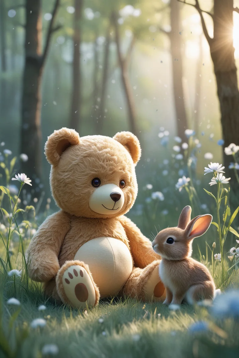 Theodore with a rabbit